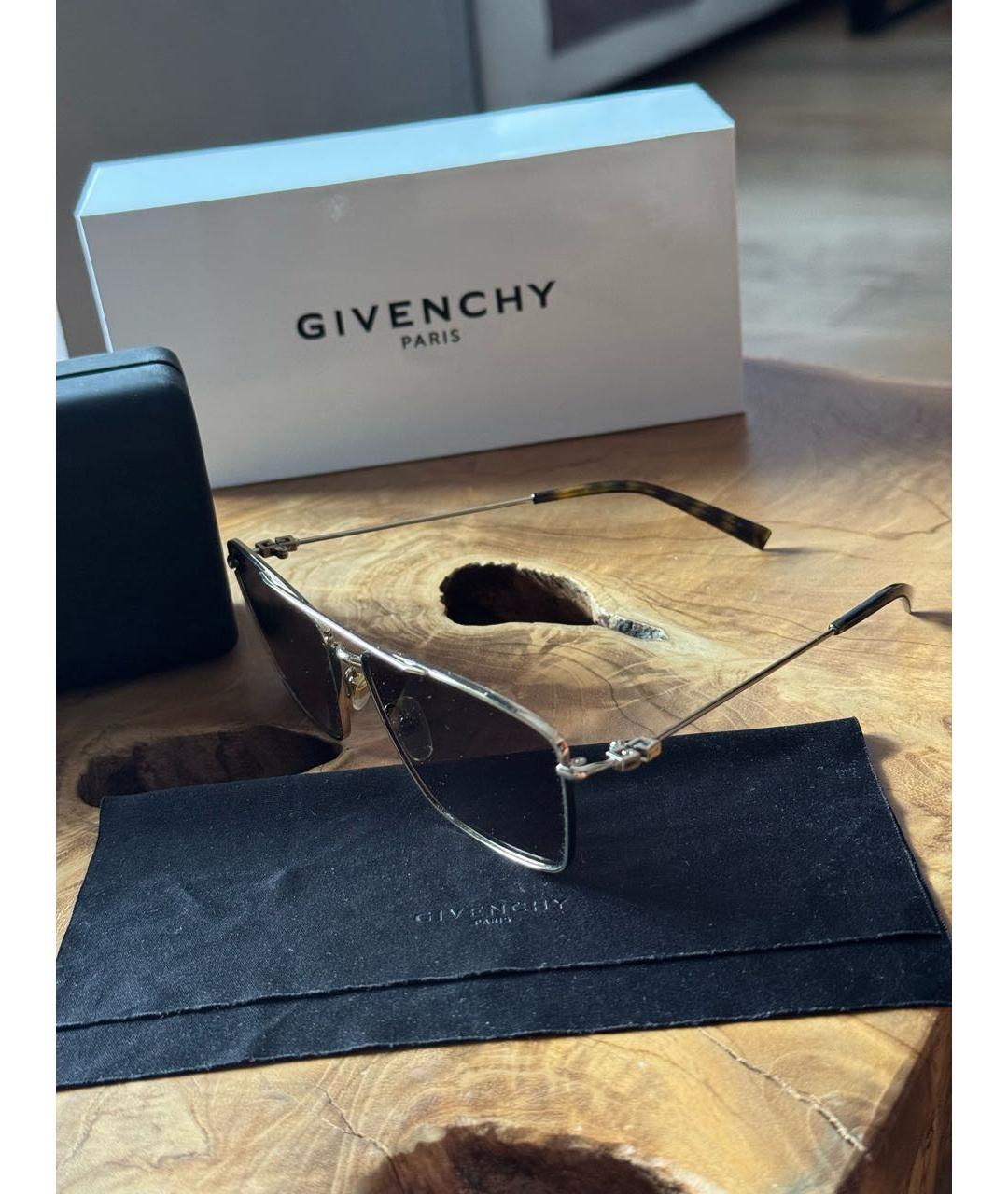GIVENCHY Золотые металлические солнцезащитные очки, фото 2