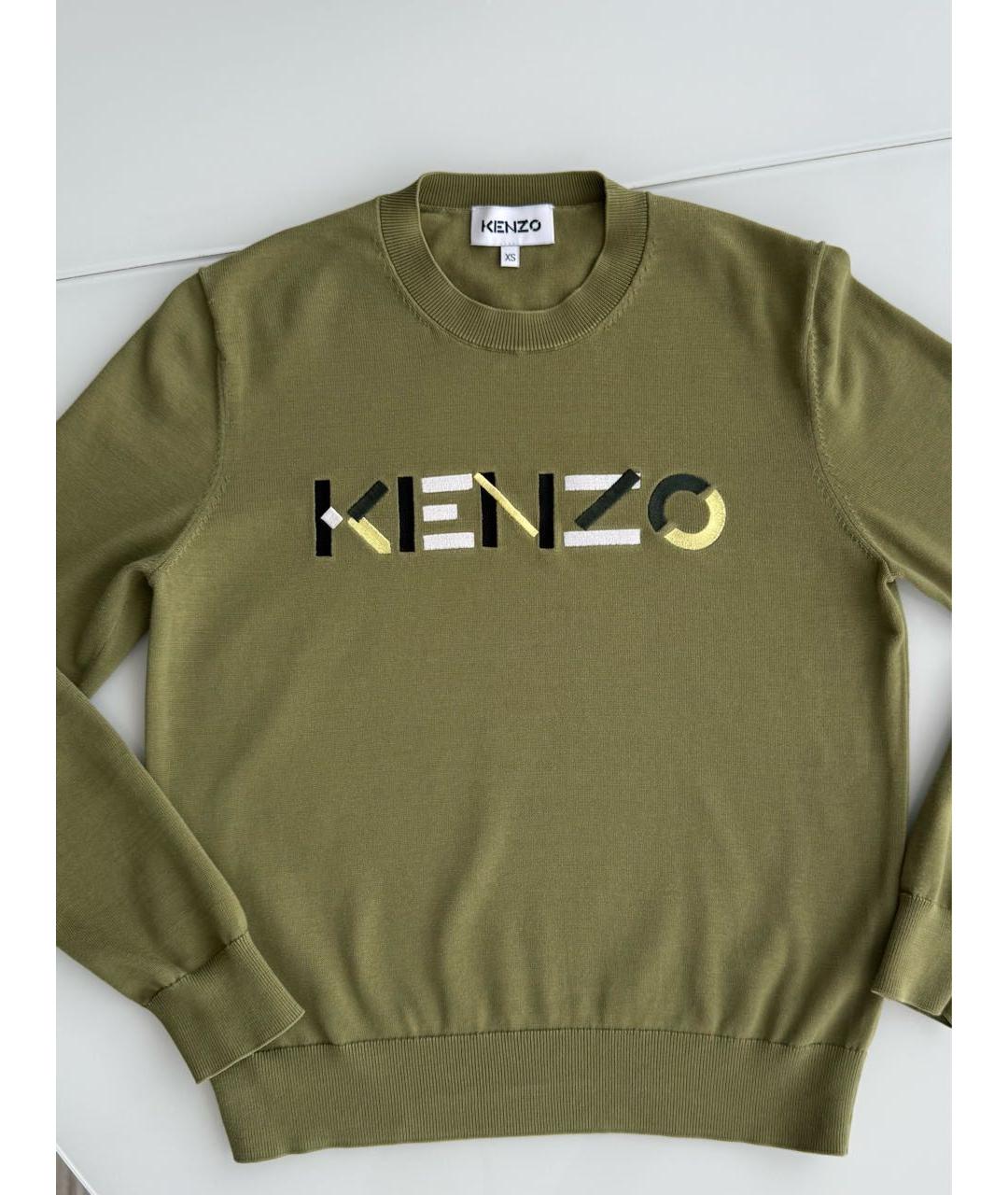 KENZO Хаки хлопковый джемпер / свитер, фото 6