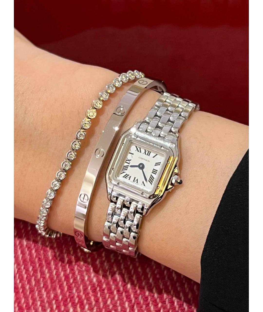 CARTIER Серебрянный браслет из белого золота, фото 8