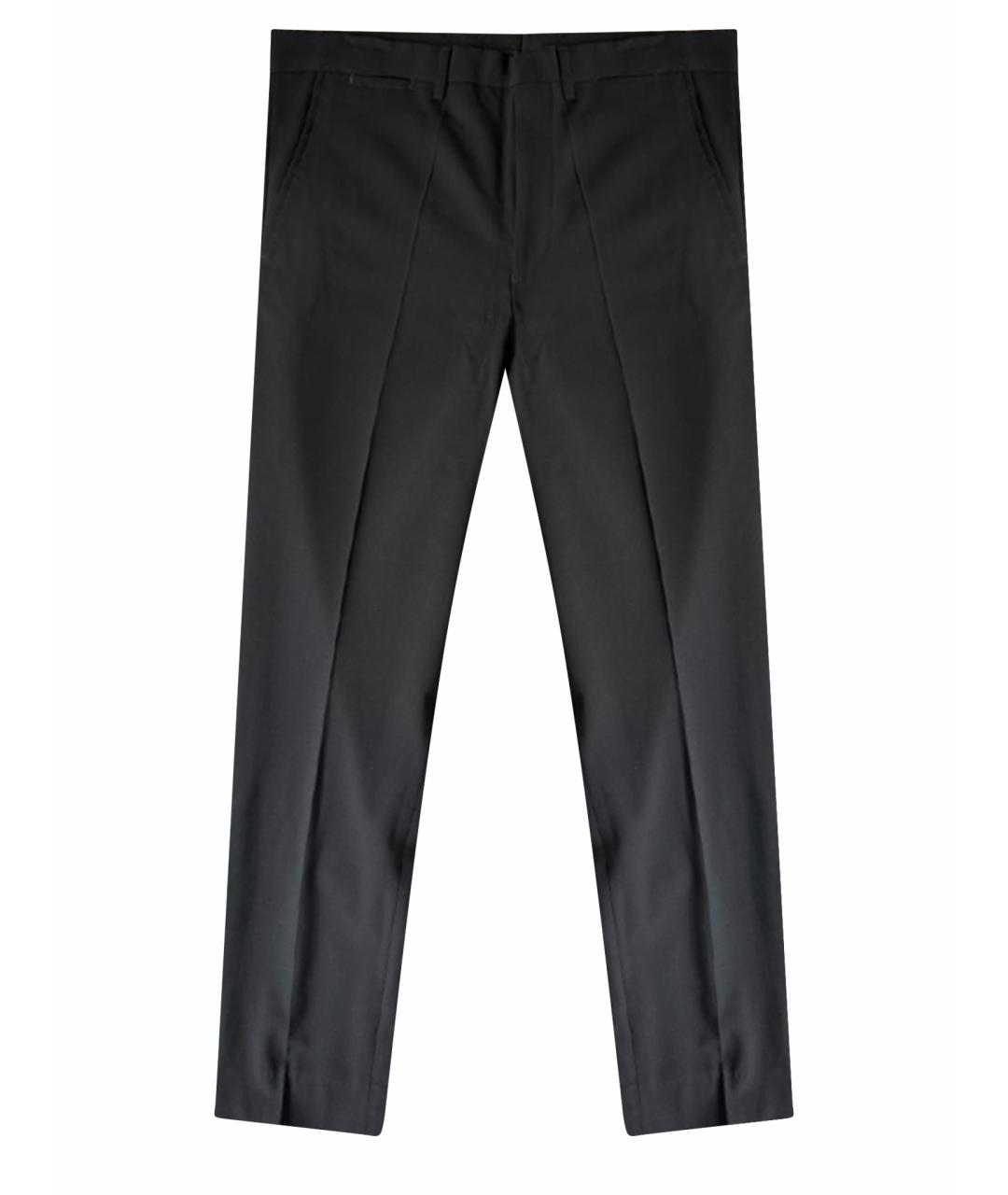 KENZO Черные хлопковые классические брюки, фото 1