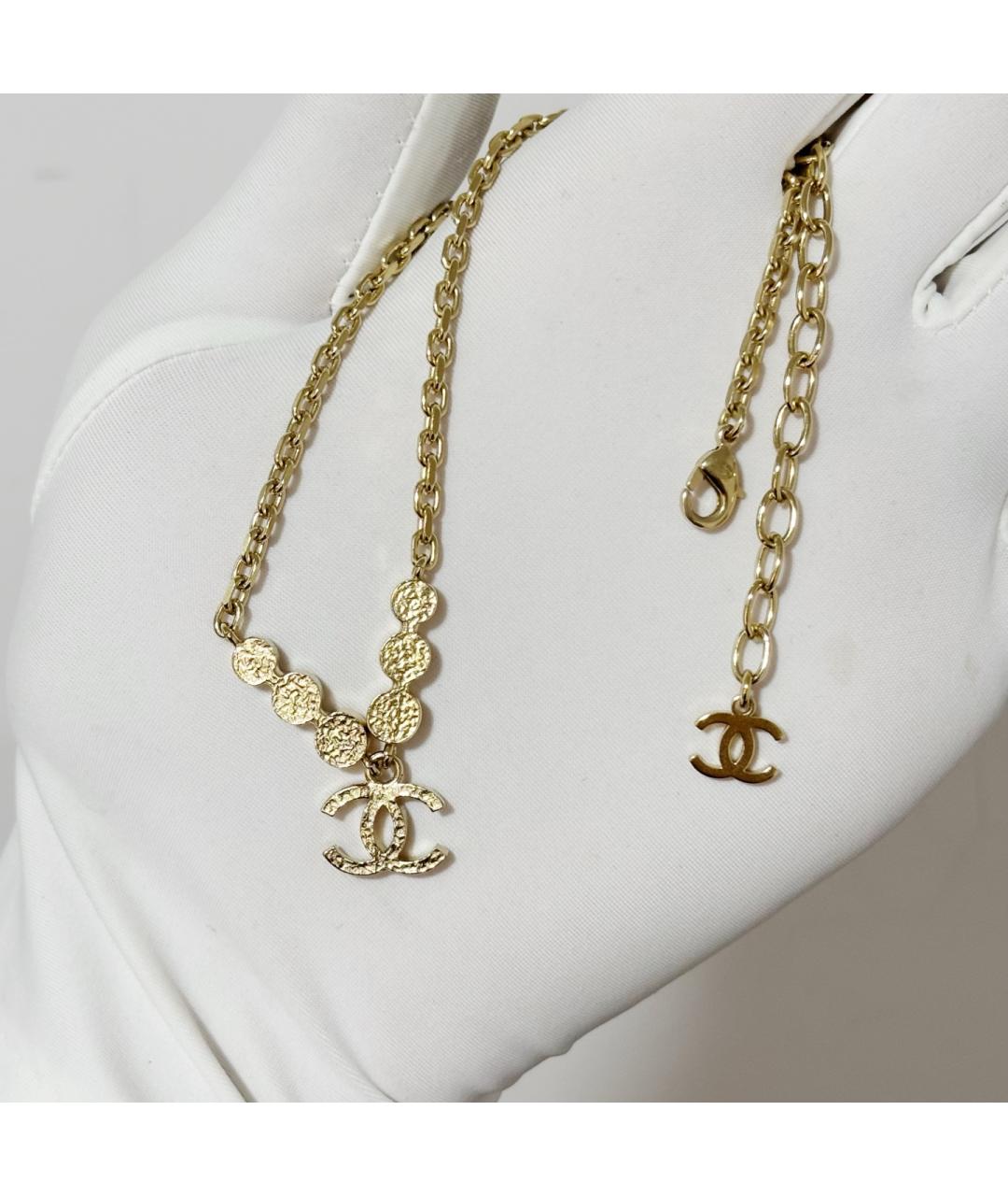 CHANEL Золотая металлическая подвеска, фото 3