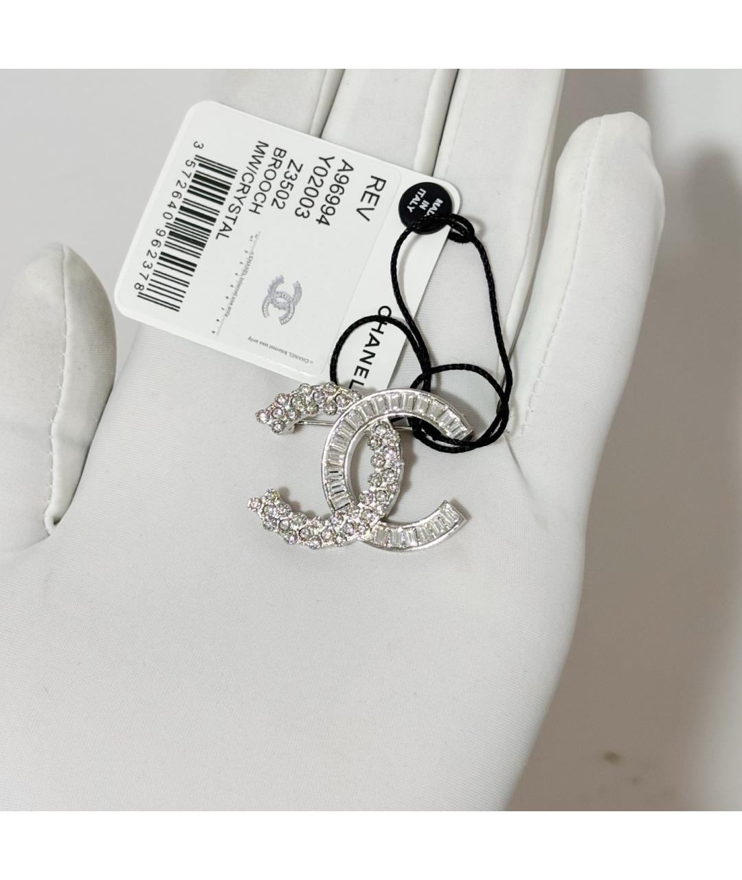 CHANEL Серебряная металлическая булавка / брошь, фото 3
