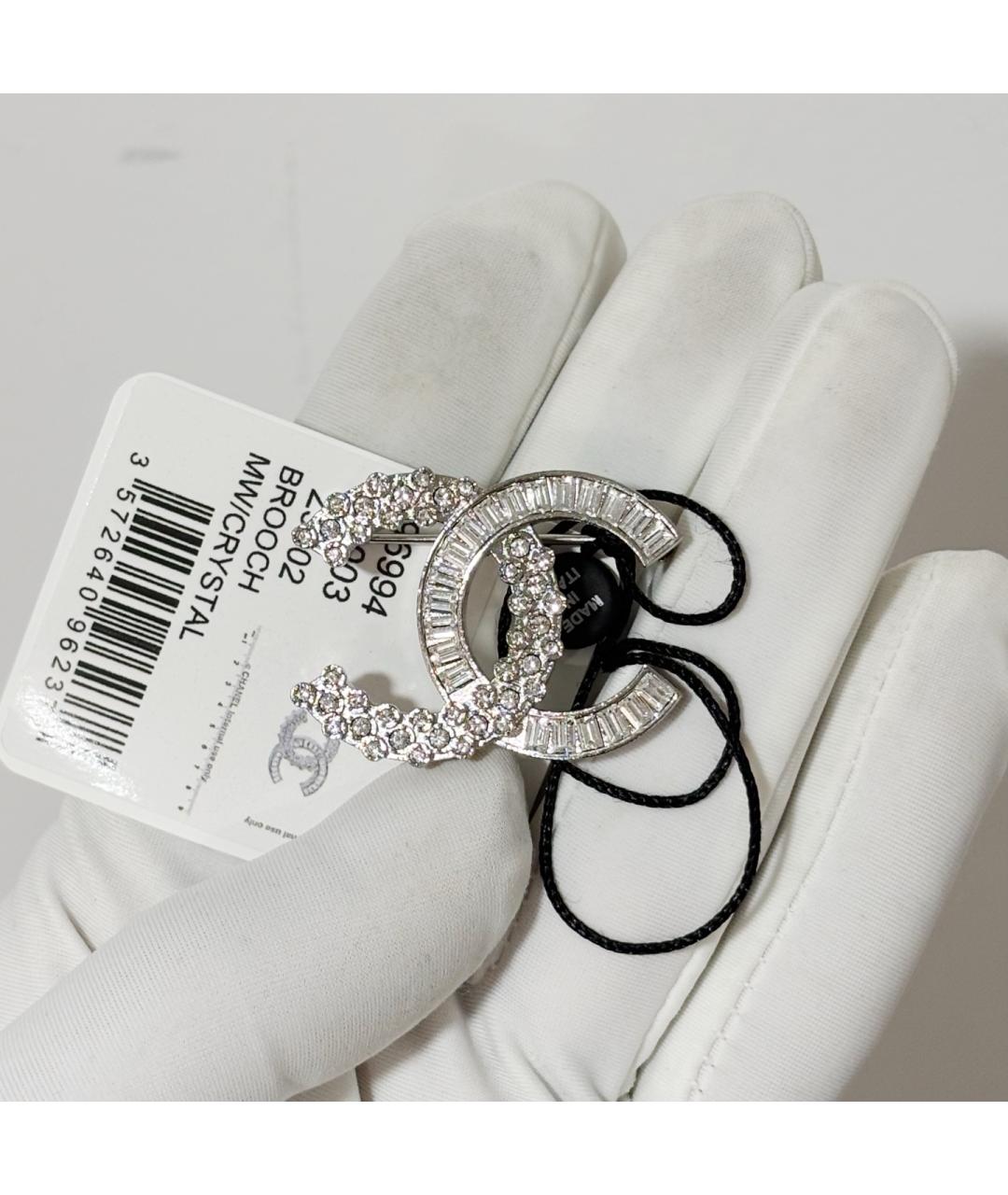 CHANEL Серебряная металлическая булавка / брошь, фото 2