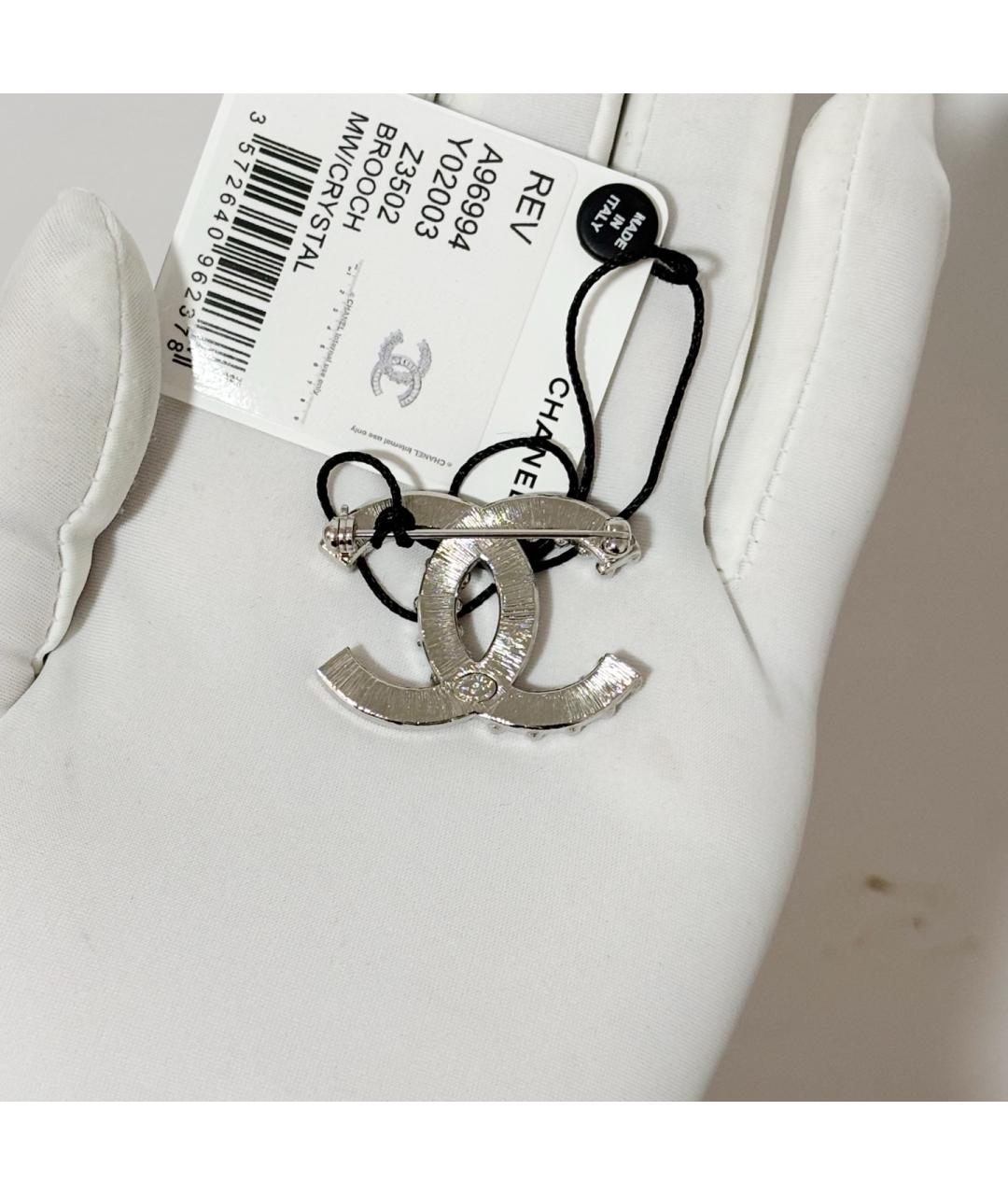 CHANEL Серебряная металлическая булавка / брошь, фото 4