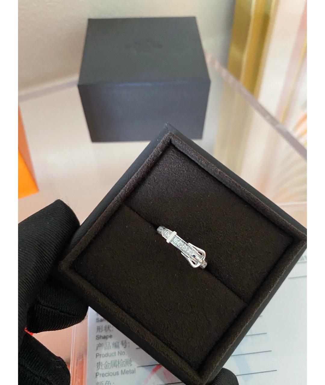 HERMES Серебряное кольцо из белого золота, фото 5