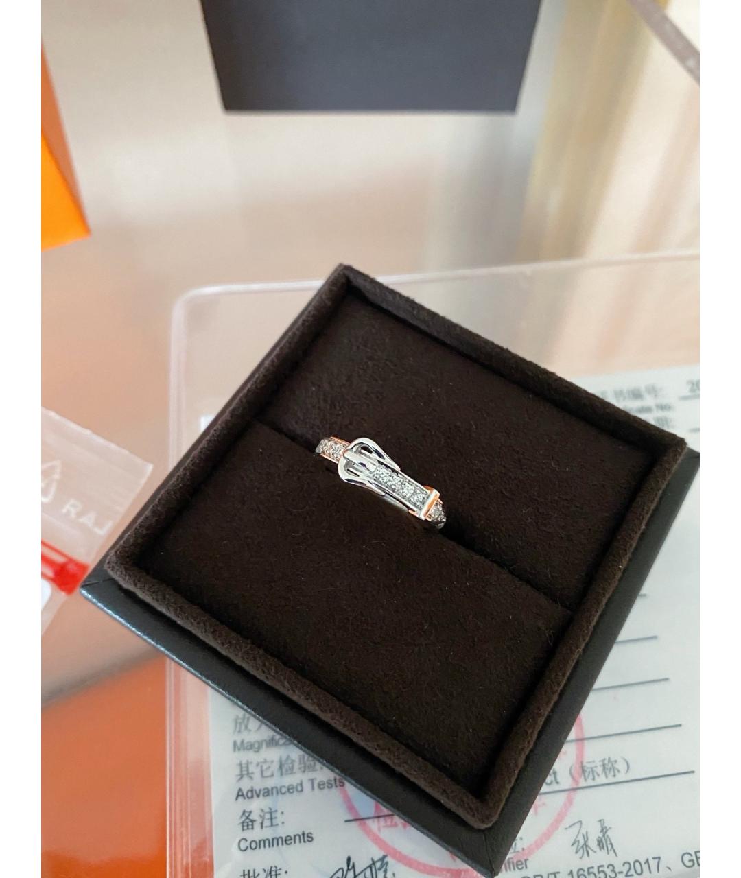 HERMES Серебряное кольцо из белого золота, фото 2