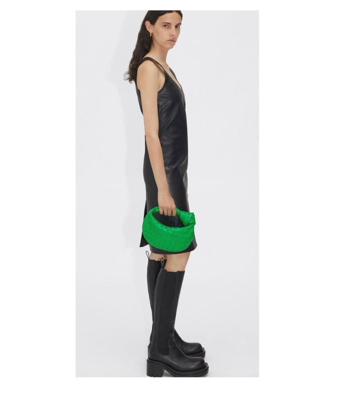 BOTTEGA VENETA Зеленая кожаная сумка с короткими ручками, фото 8