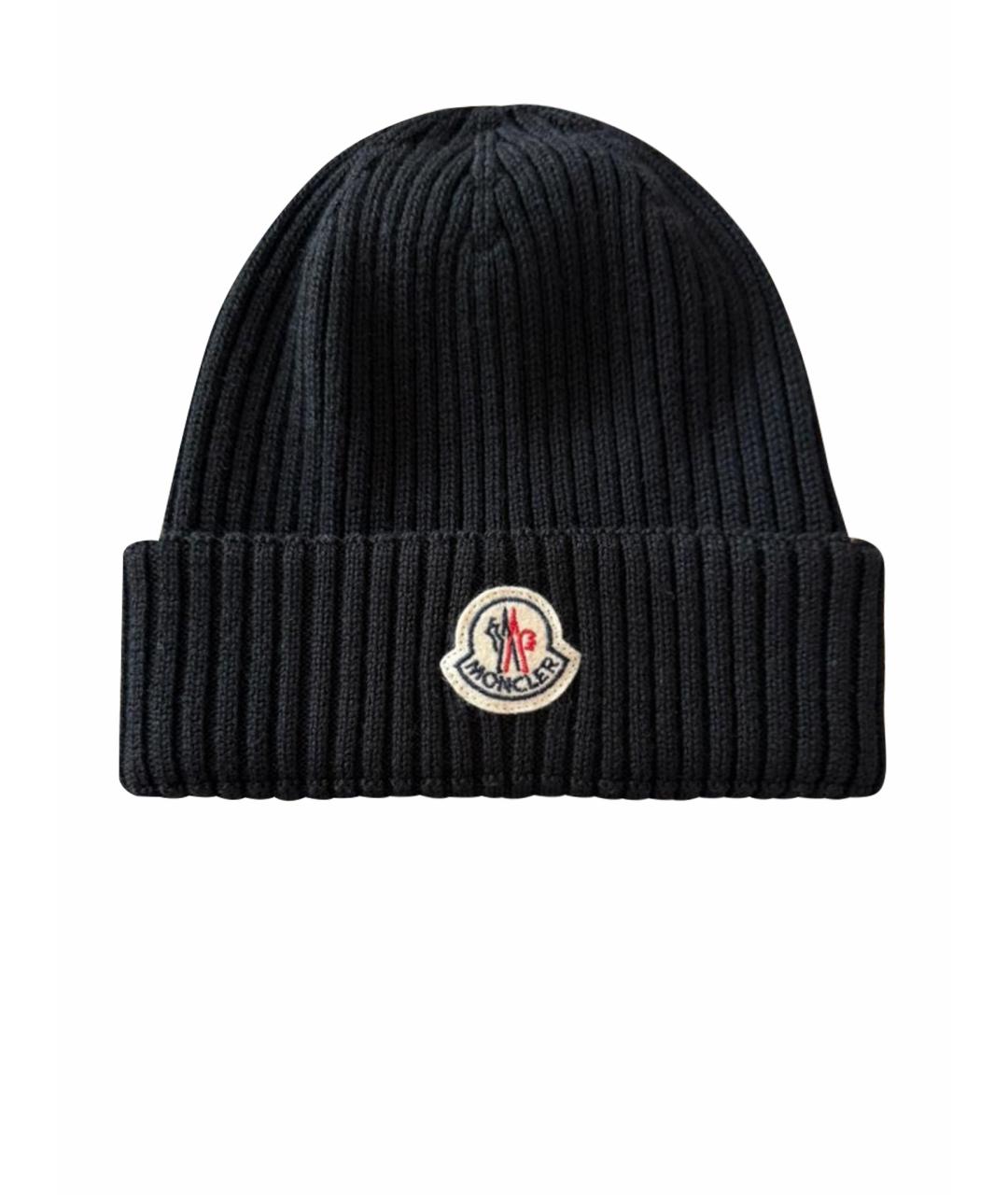 MONCLER Черная шапка, фото 1