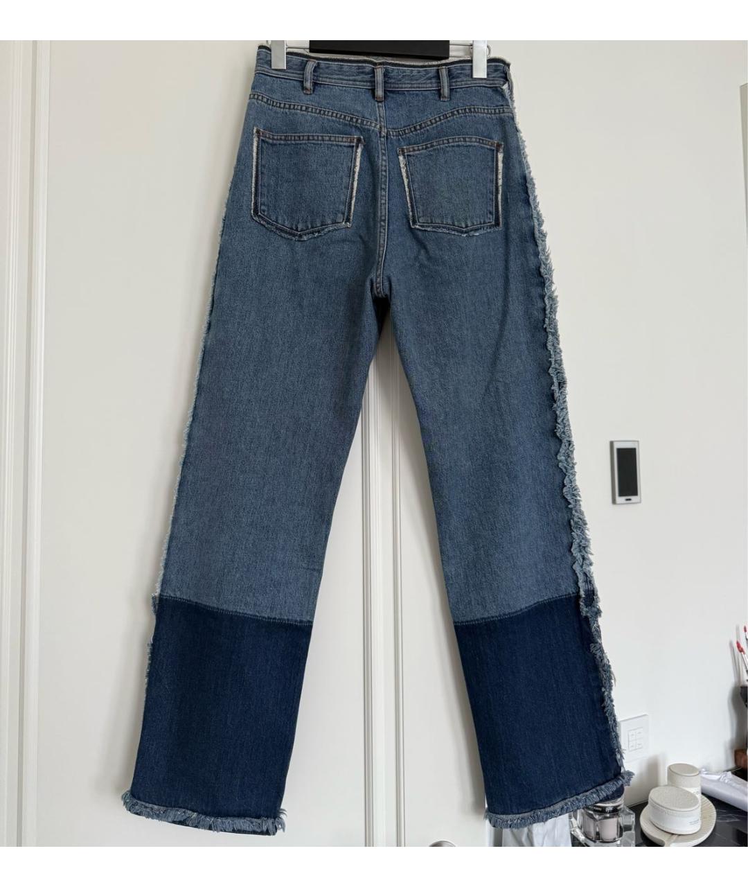 ACNE STUDIOS Синие хлопковые прямые джинсы, фото 2