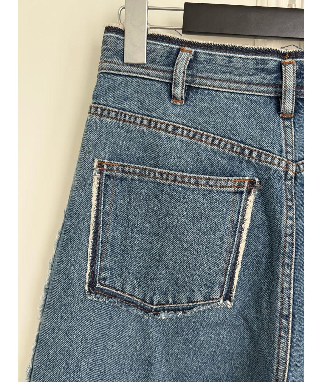 ACNE STUDIOS Синие хлопковые прямые джинсы, фото 4