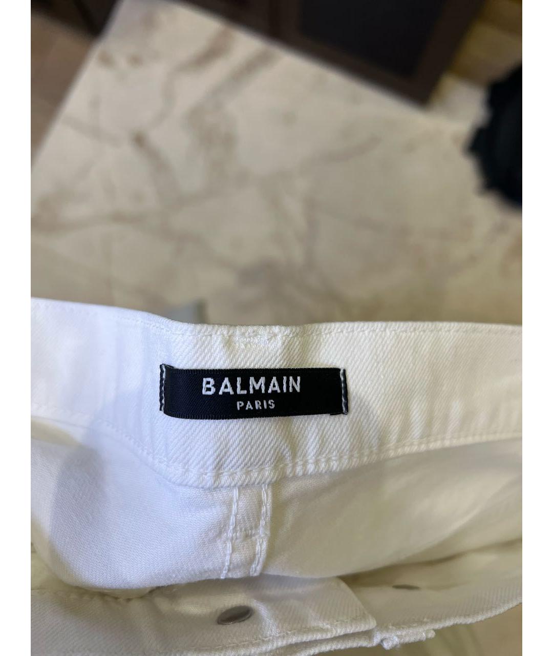 BALMAIN Белые хлопковые брюки и шорты, фото 4