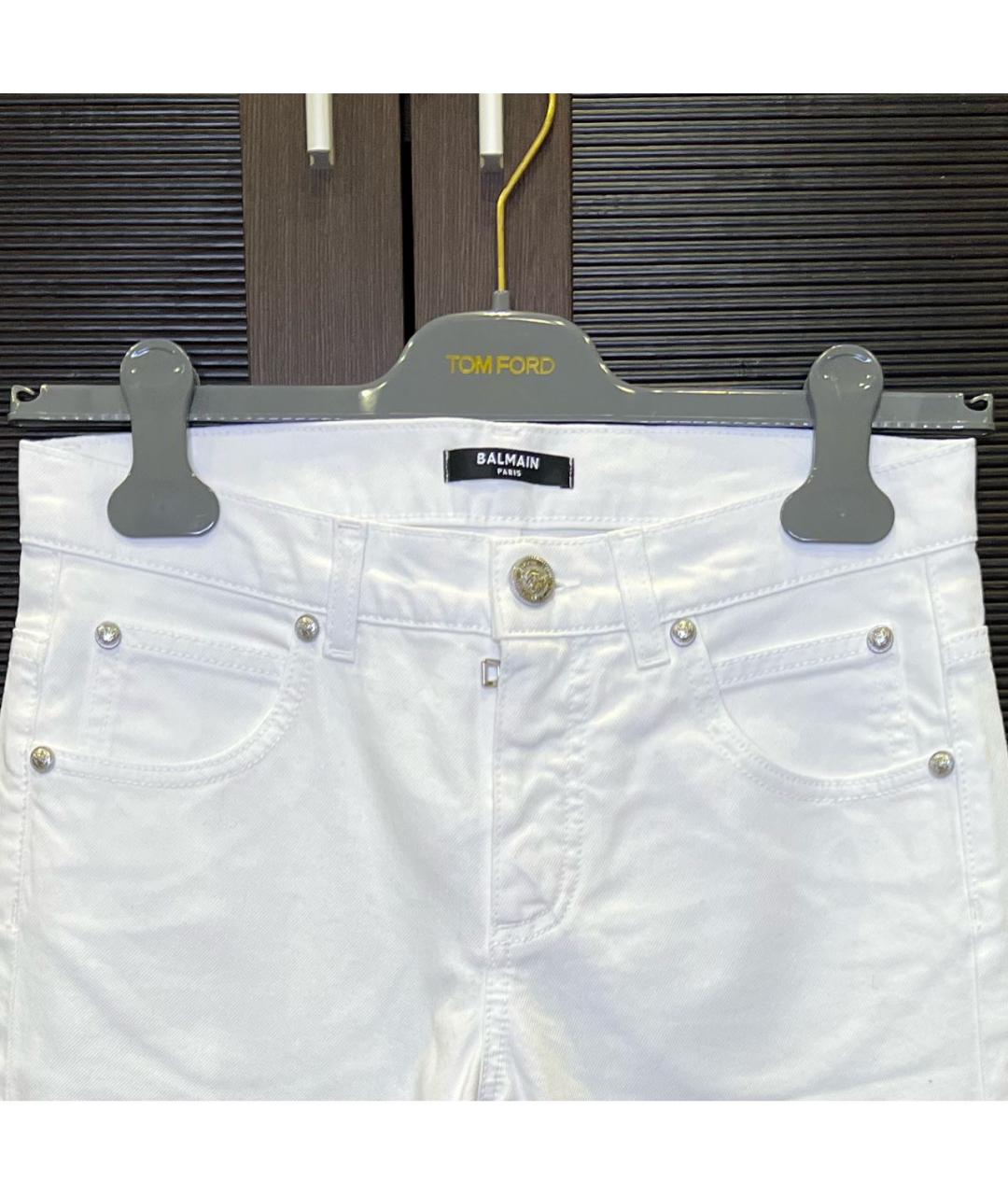 BALMAIN Белые хлопковые брюки и шорты, фото 3