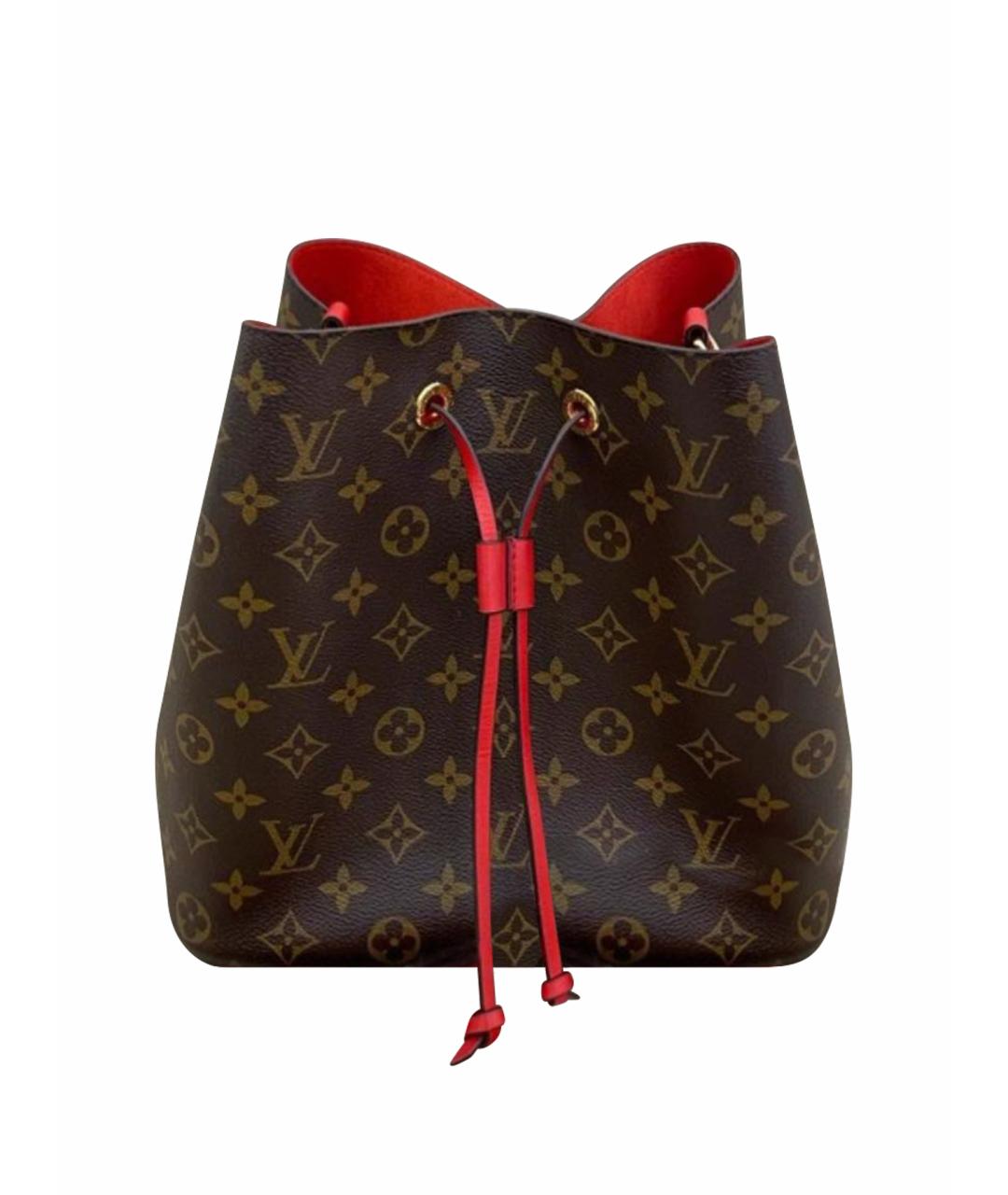 LOUIS VUITTON Красная кожаная сумка тоут, фото 1