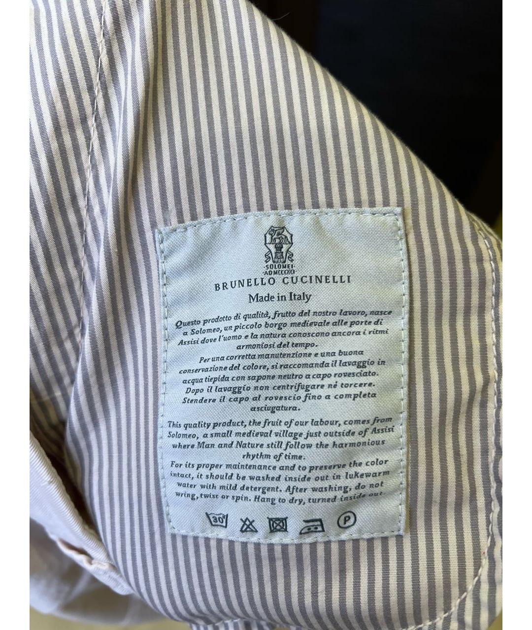 BRUNELLO CUCINELLI Бежевые хлопковые брюки и шорты, фото 7