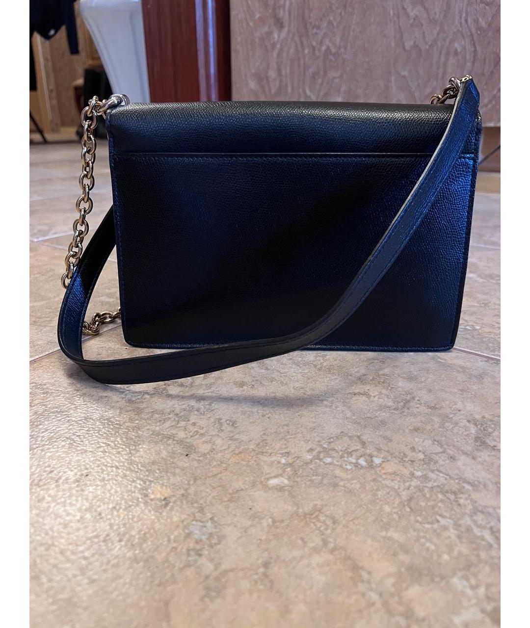 FURLA Черная кожаная сумка через плечо, фото 3
