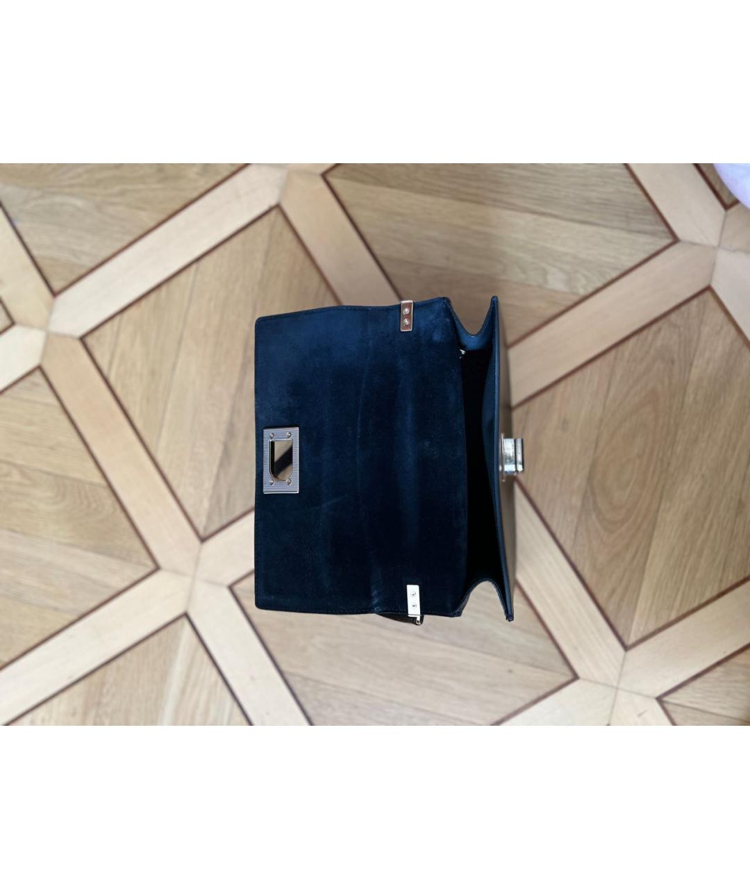 FURLA Черная кожаная сумка через плечо, фото 4