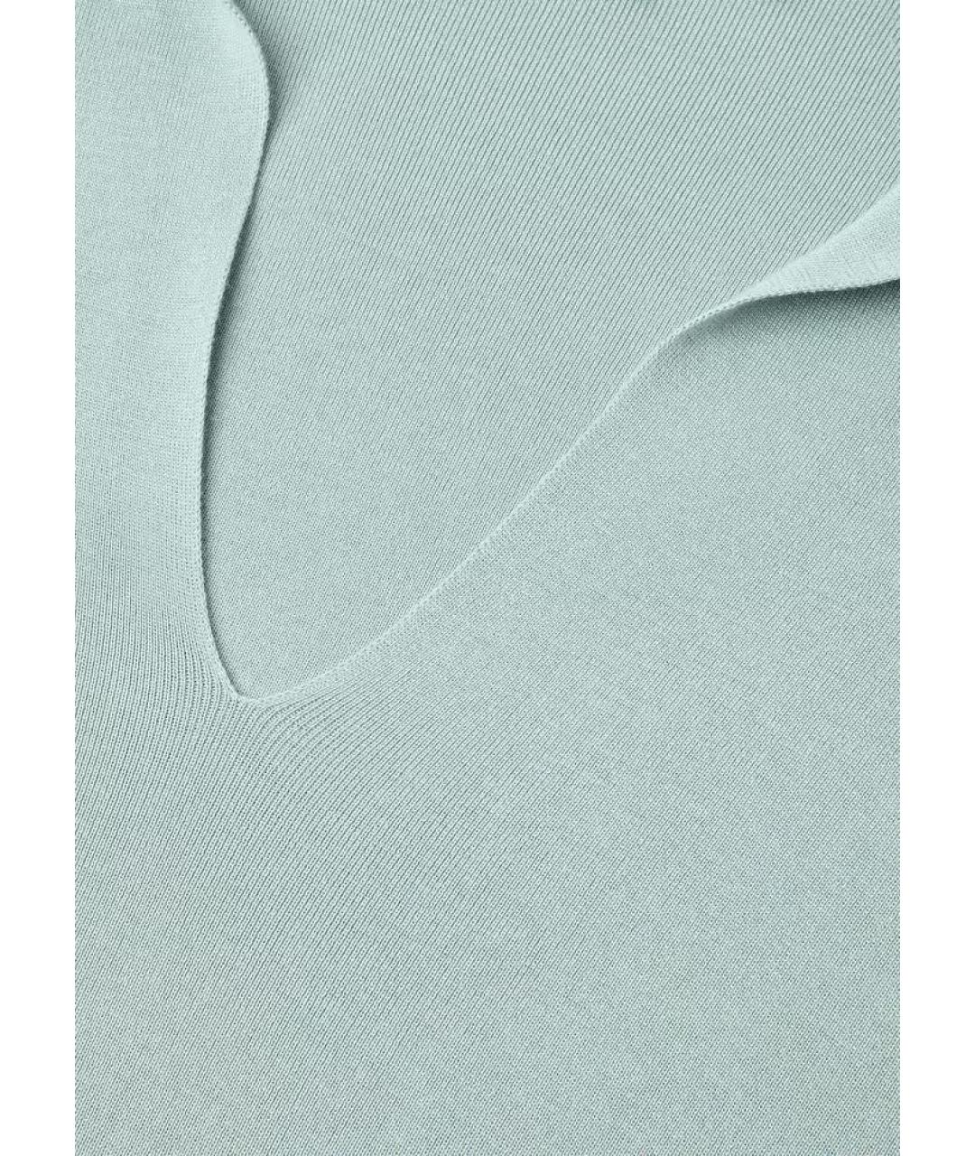 LORO PIANA Голубой шелковый джемпер / свитер, фото 7