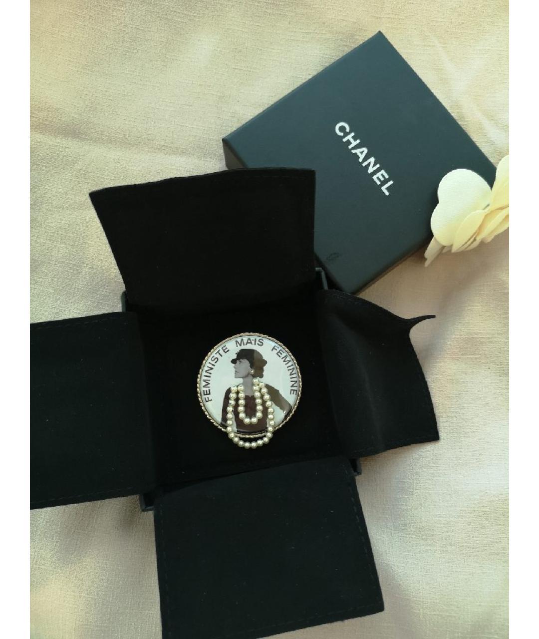 CHANEL Белая булавка / брошь, фото 4