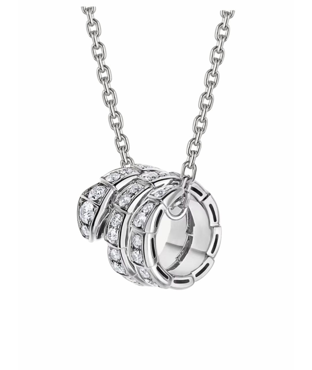 BVLGARI Белая подвеска из белого золота, фото 1