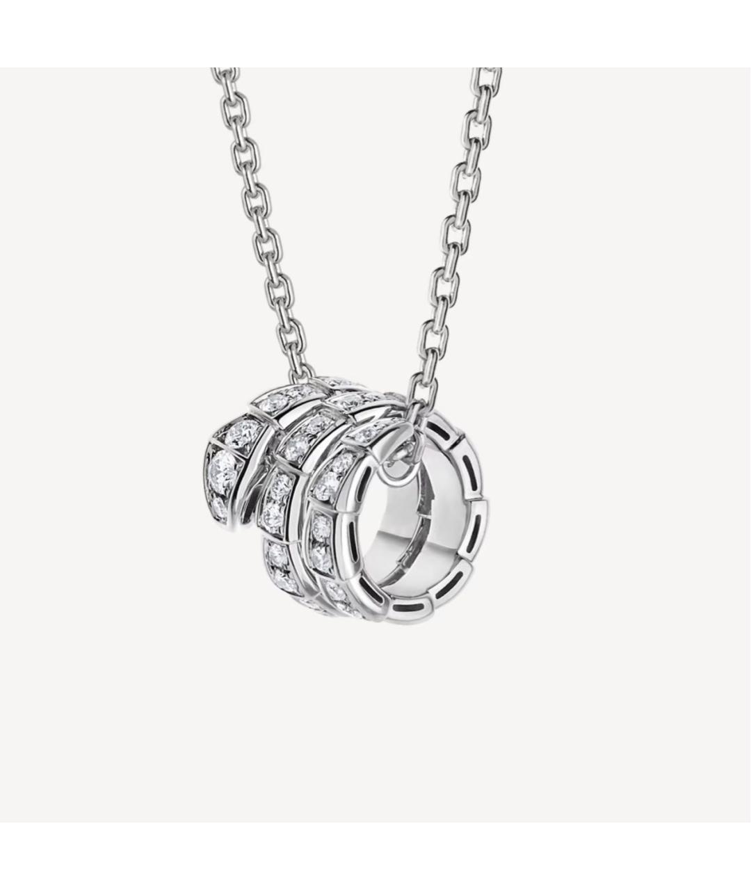 BVLGARI Белая подвеска из белого золота, фото 5