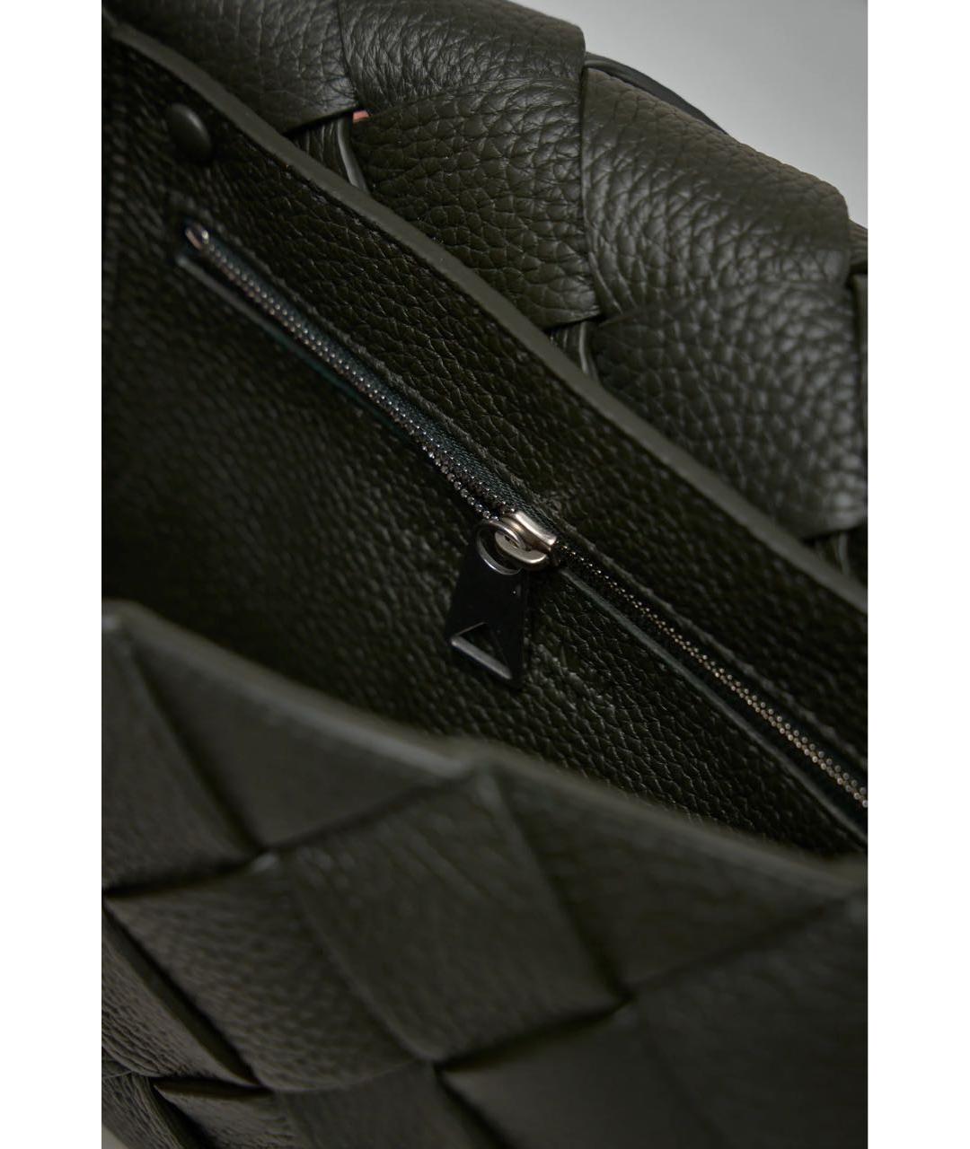 BOTTEGA VENETA Зеленая кожаная сумка на плечо, фото 3