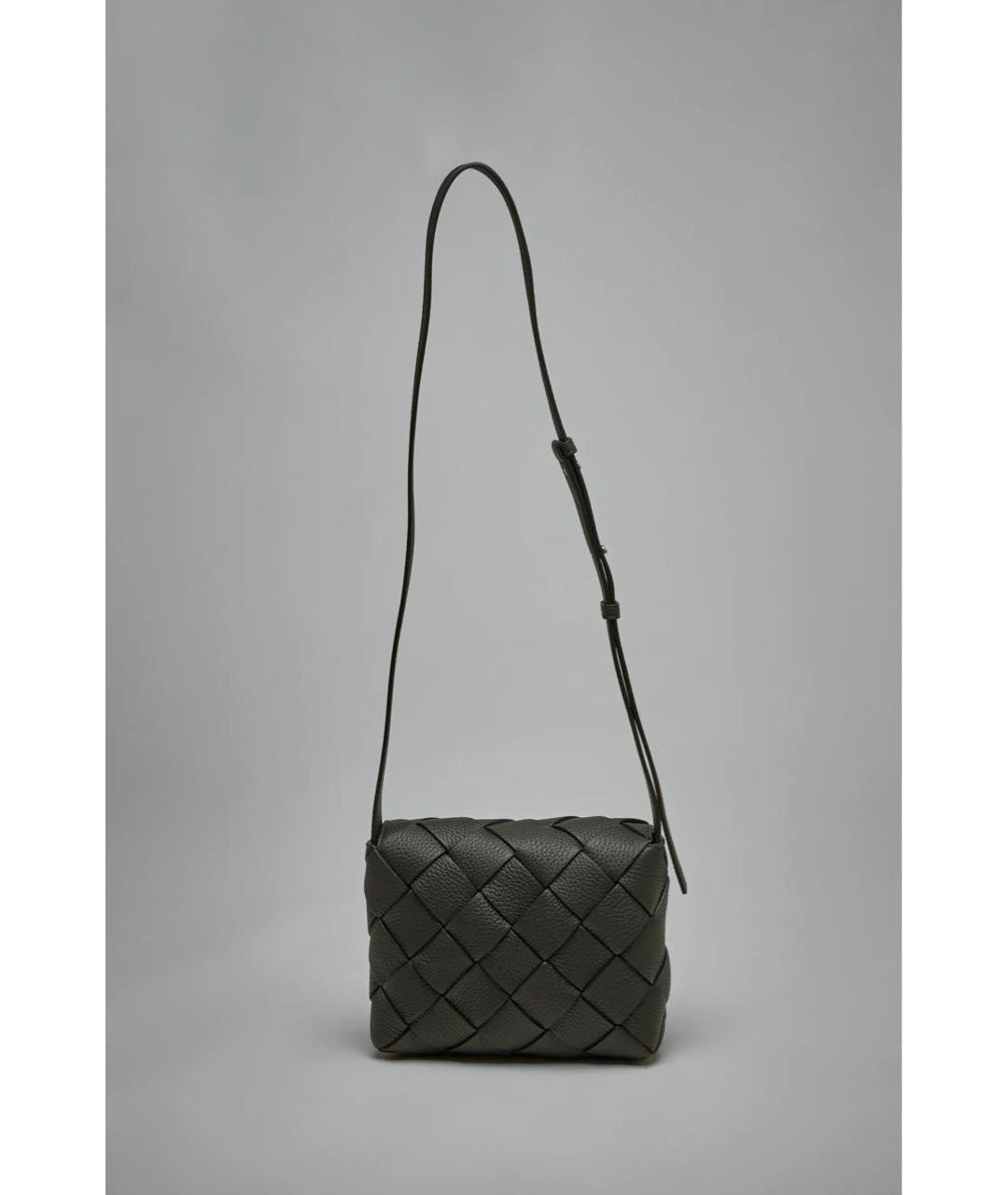 BOTTEGA VENETA Зеленая кожаная сумка на плечо, фото 5