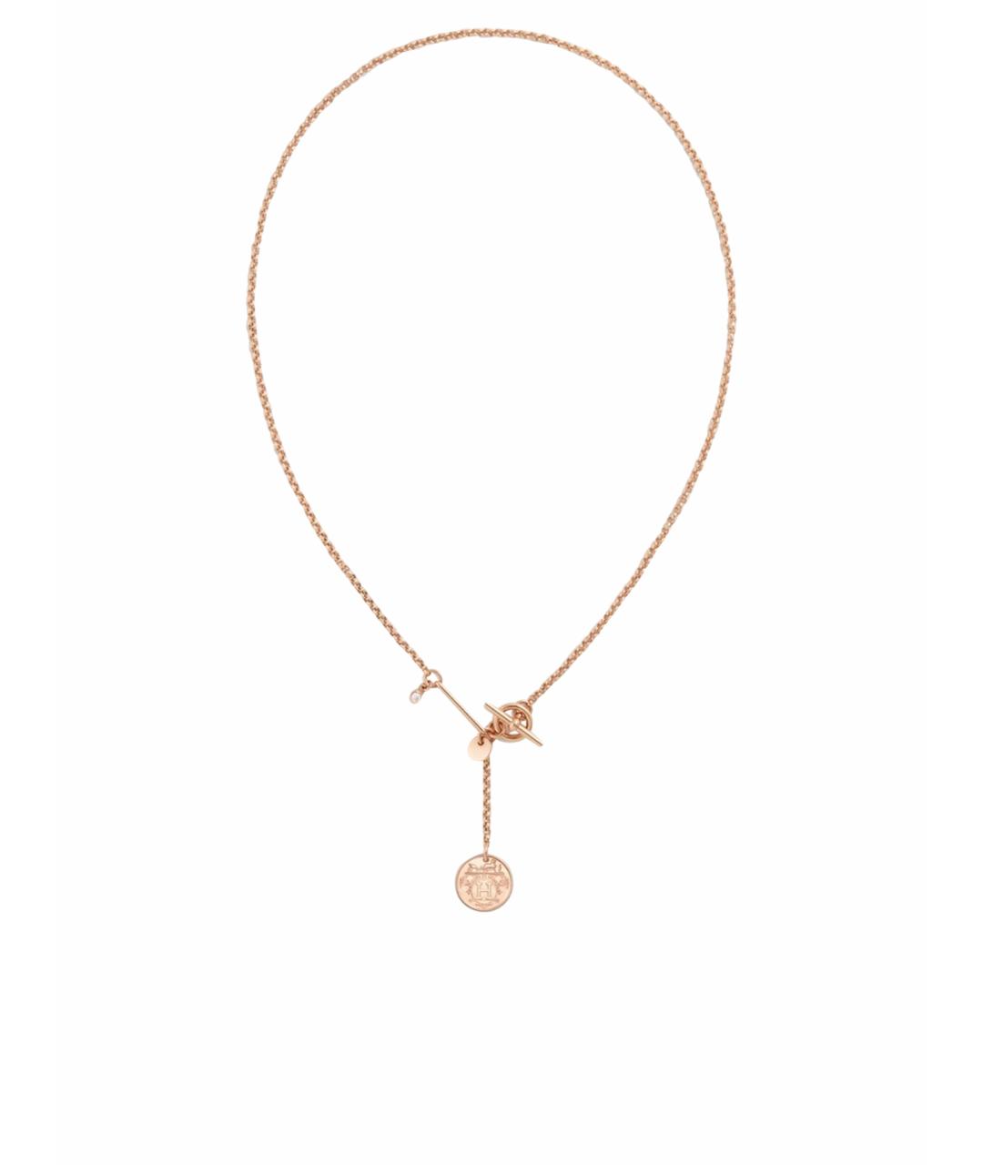 HERMES Золотое колье из розового золота, фото 1
