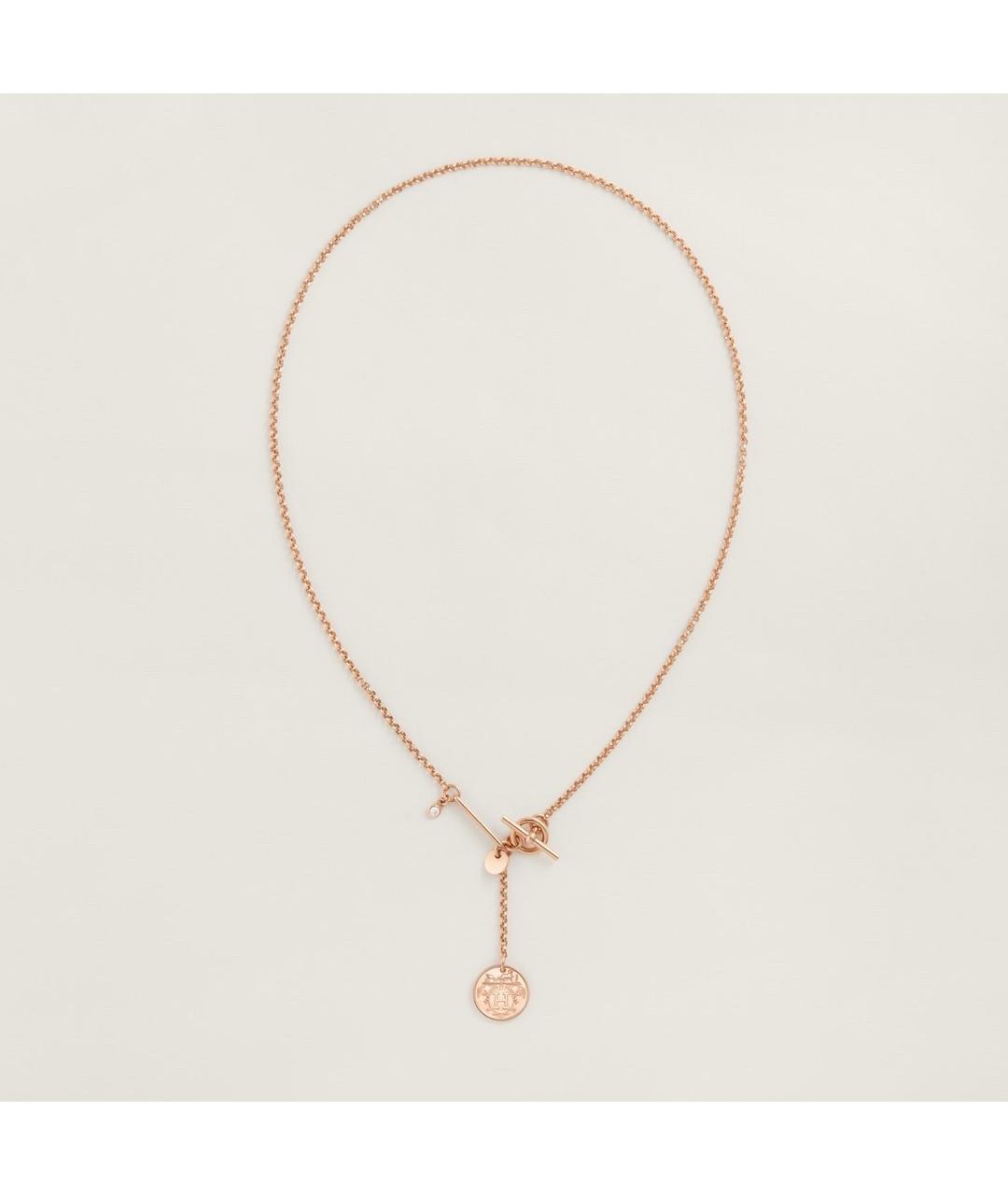 HERMES Золотое колье из розового золота, фото 3