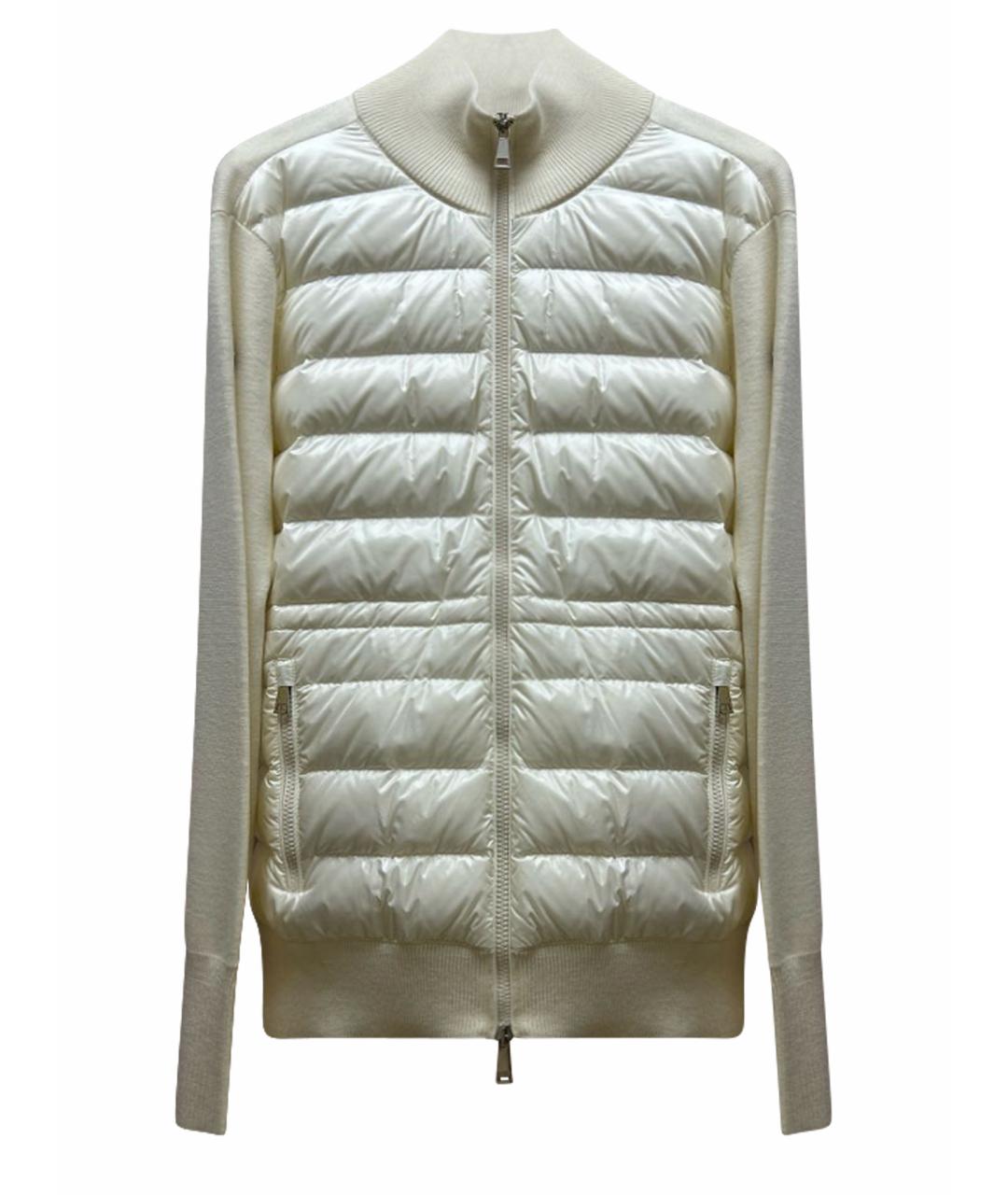 MONCLER Белая полиамидовая куртка, фото 1
