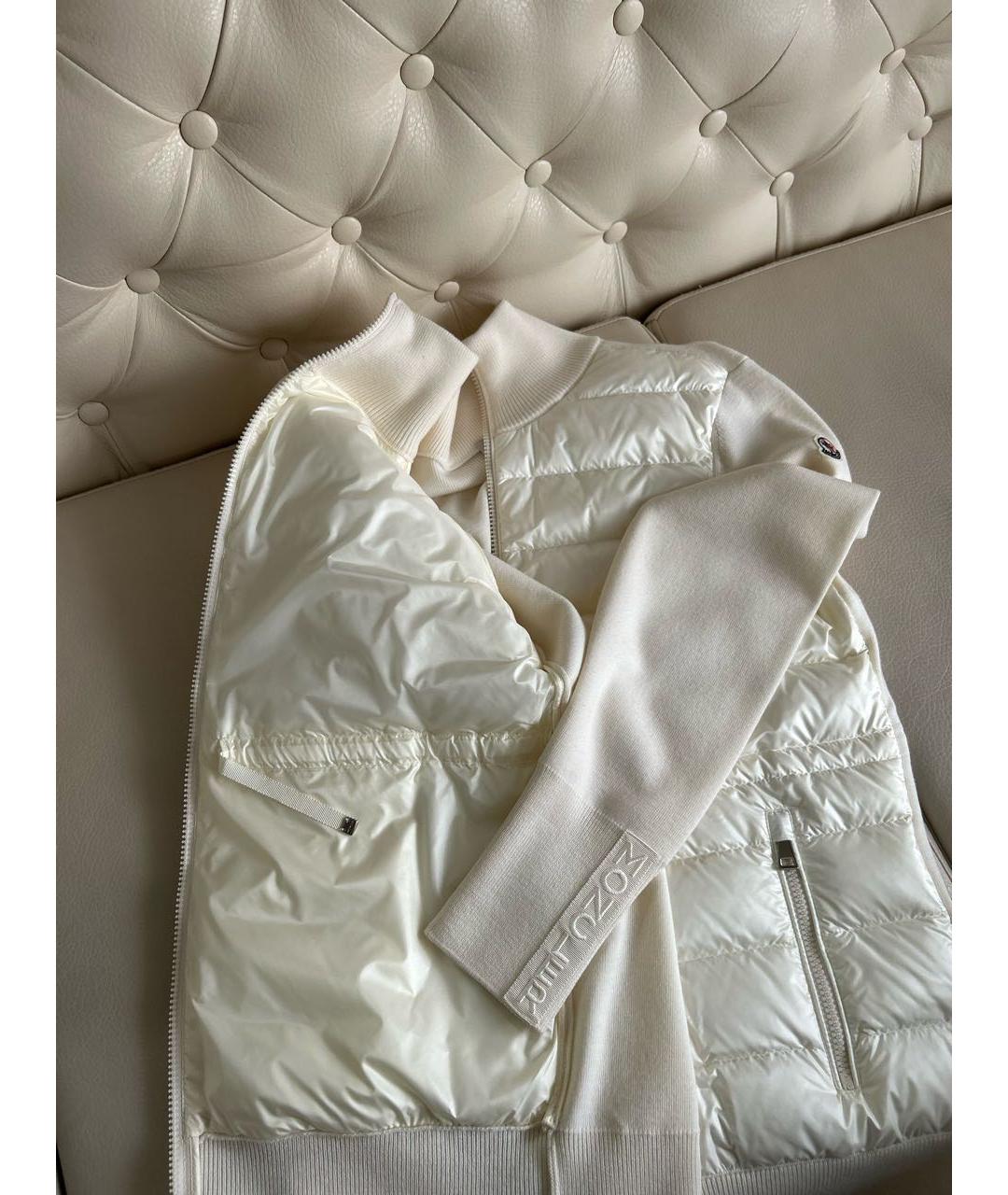 MONCLER Белая полиамидовая куртка, фото 5