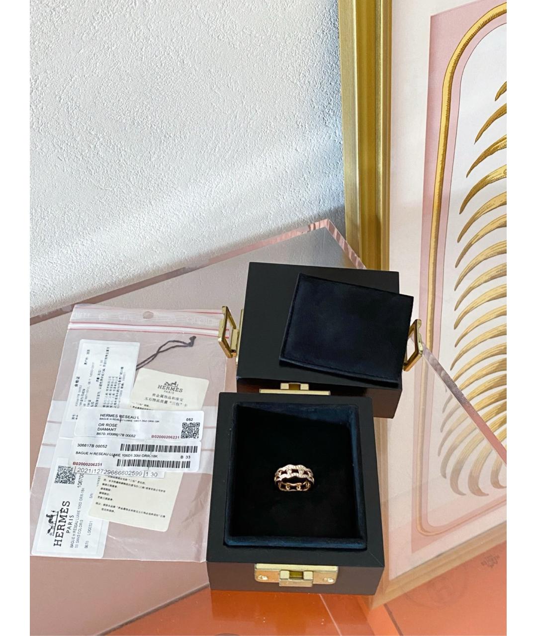 HERMES Золотое кольцо из розового золота, фото 4