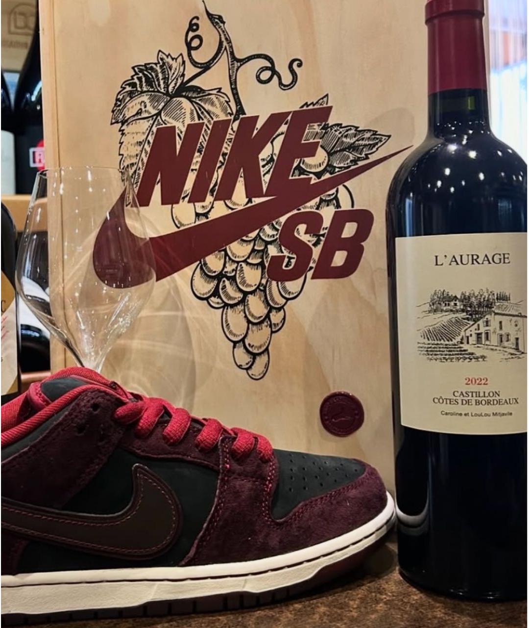 NIKE Бордовые замшевые низкие кроссовки / кеды, фото 6