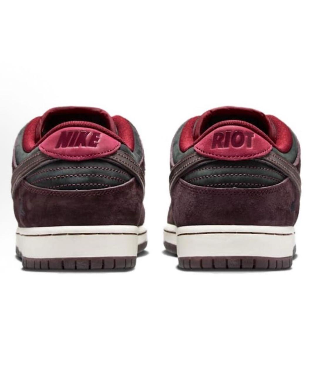 NIKE Бордовые замшевые низкие кроссовки / кеды, фото 3