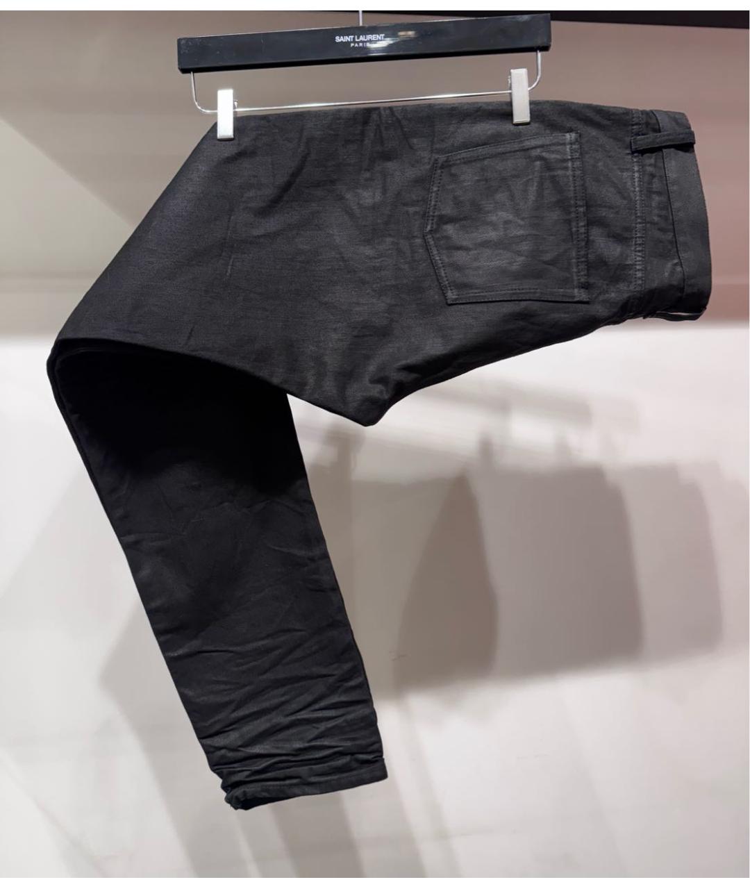 SAINT LAURENT Черные хлопковые джинсы скинни, фото 7