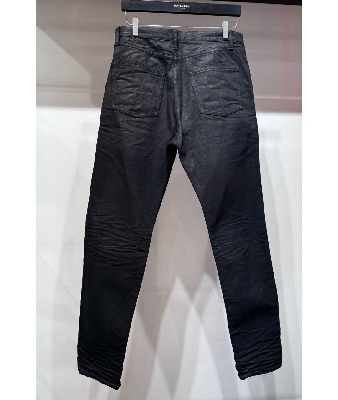 SAINT LAURENT Черные хлопковые джинсы скинни, фото 2