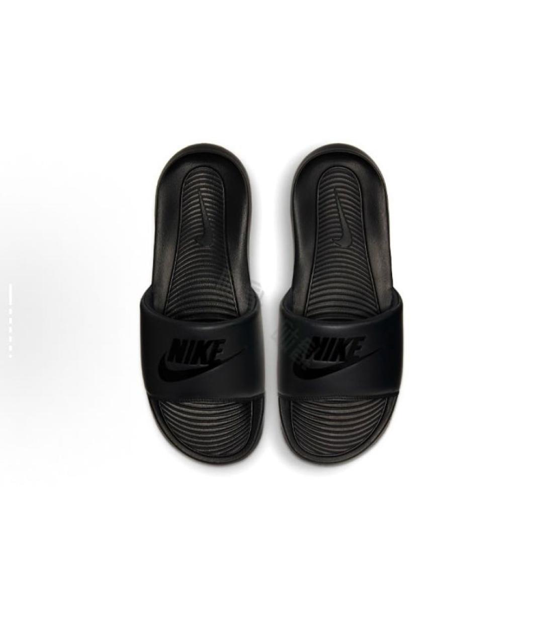 NIKE Черные резиновые шлепанцы, фото 3