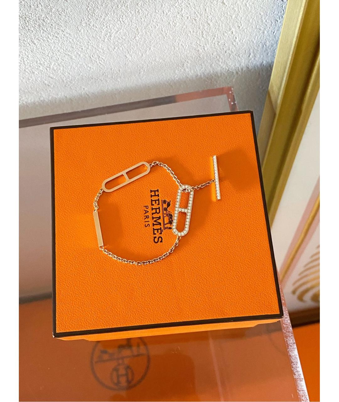 HERMES Золотой браслет из розового золота, фото 5