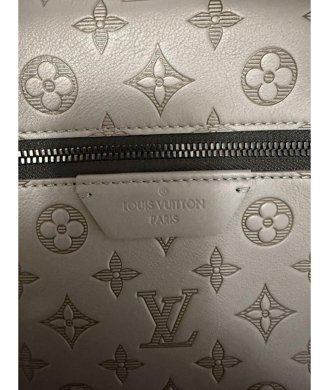LOUIS VUITTON Серый кожаный рюкзак, фото 4