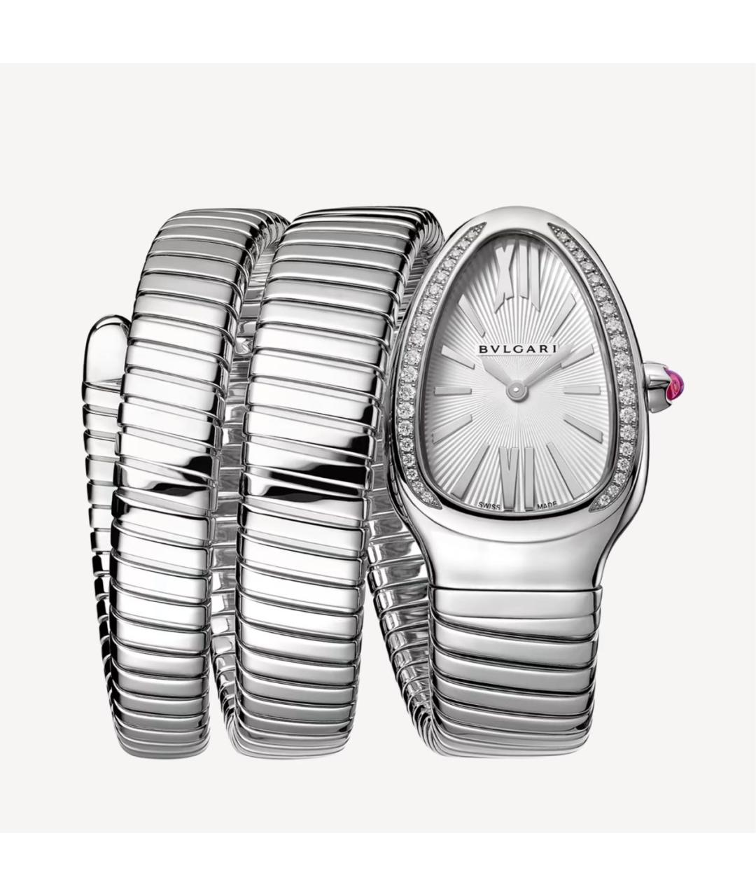 BVLGARI Белые часы из белого золота, фото 5