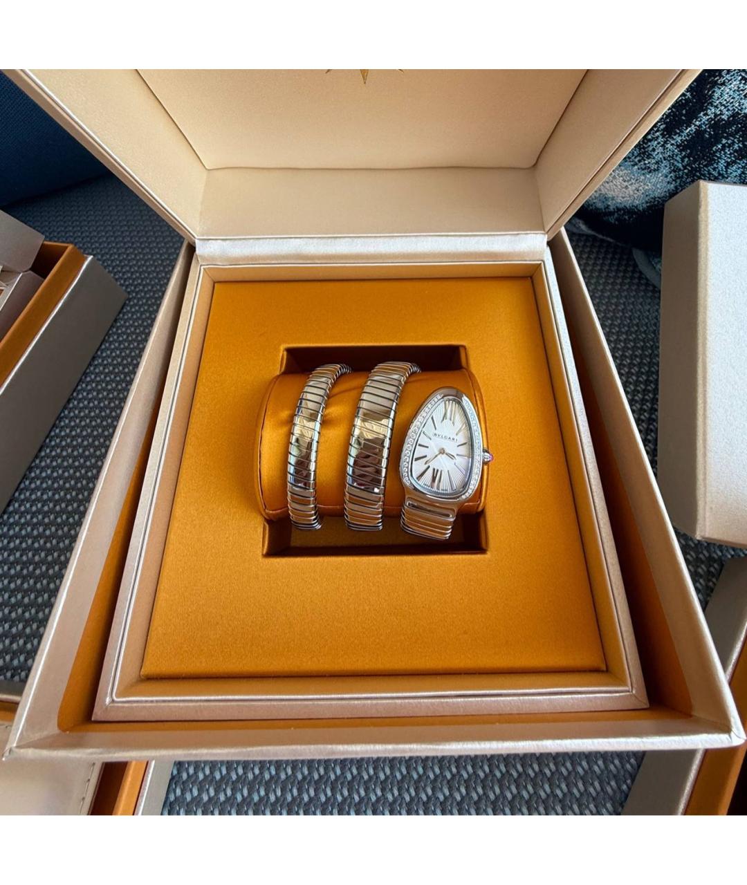 BVLGARI Белые часы из белого золота, фото 4