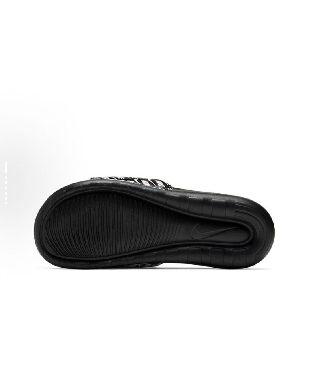 NIKE Черные резиновые шлепанцы, фото 4