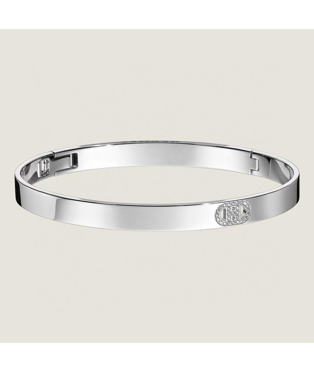 HERMES Серебрянный браслет из белого золота, фото 5
