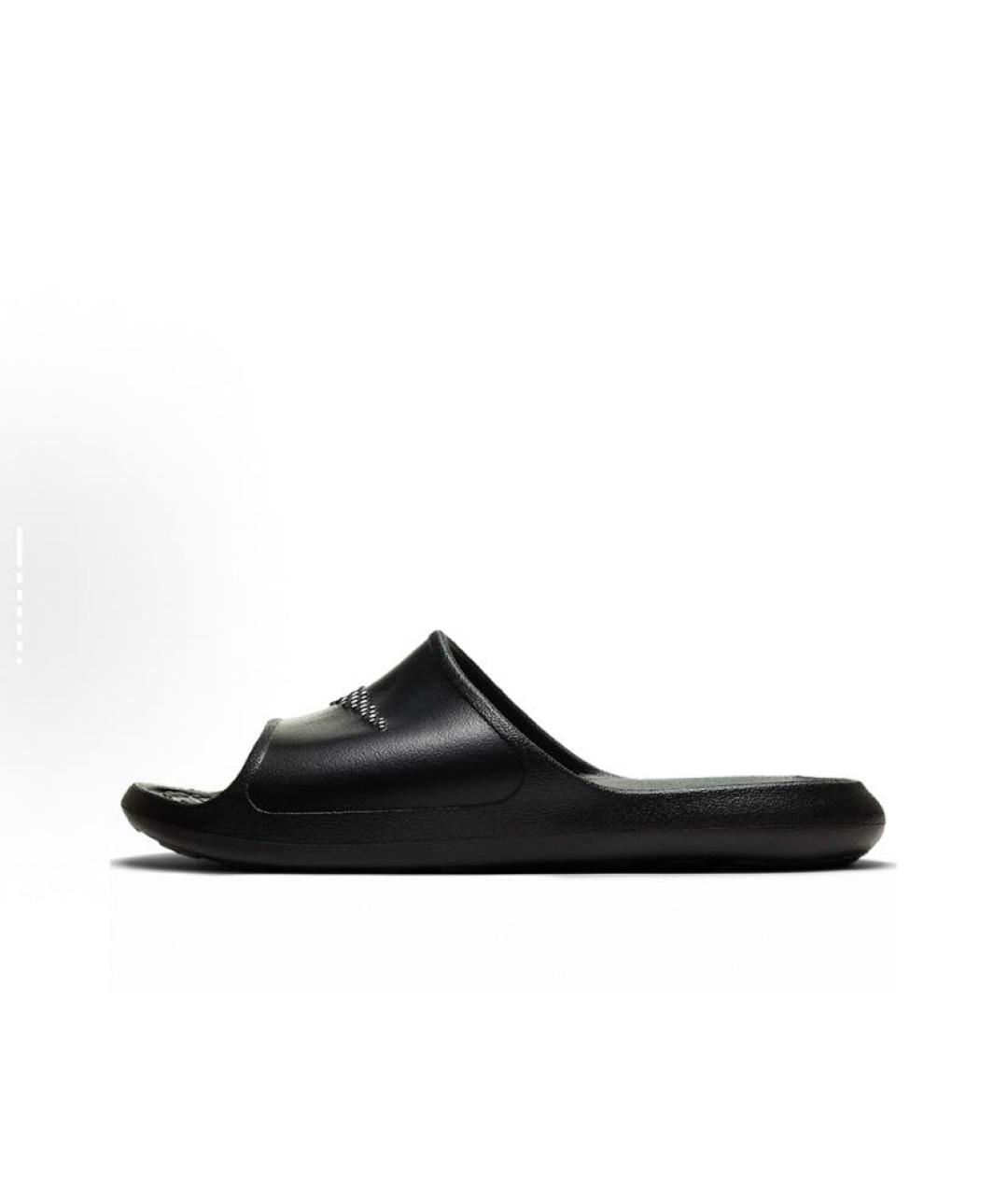 NIKE Черные резиновые шлепанцы, фото 2