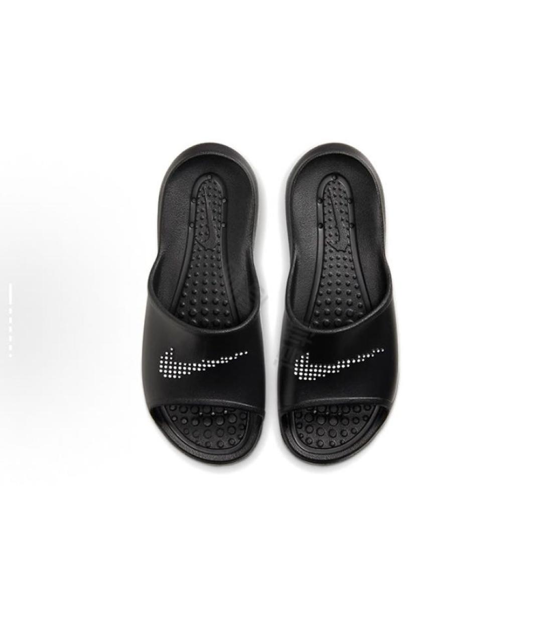 NIKE Черные резиновые шлепанцы, фото 3