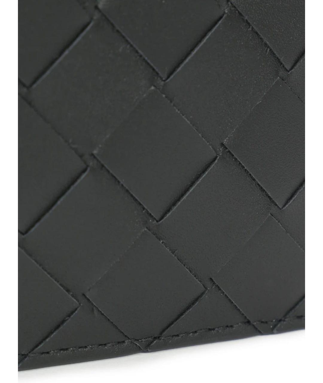 BOTTEGA VENETA Черный кожаный кардхолдер, фото 3