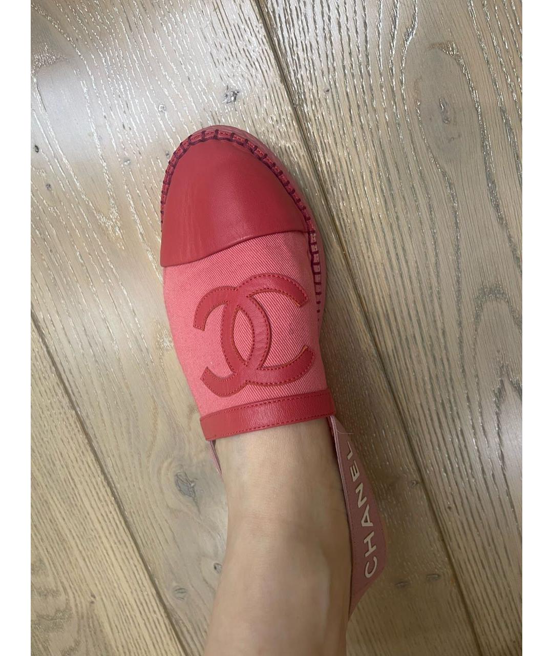 CHANEL Розовые текстильные эспадрильи, фото 3