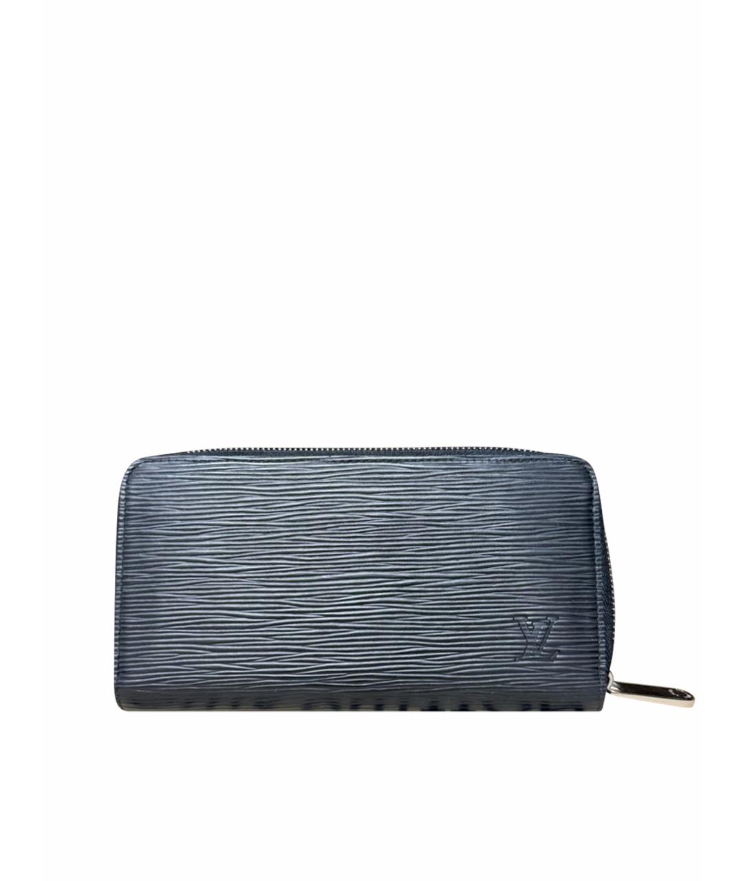 LOUIS VUITTON Черный кожаный кошелек, фото 1