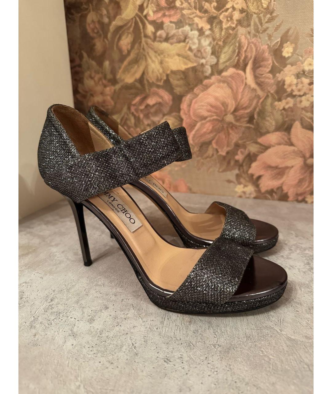 JIMMY CHOO Серые босоножки, фото 5