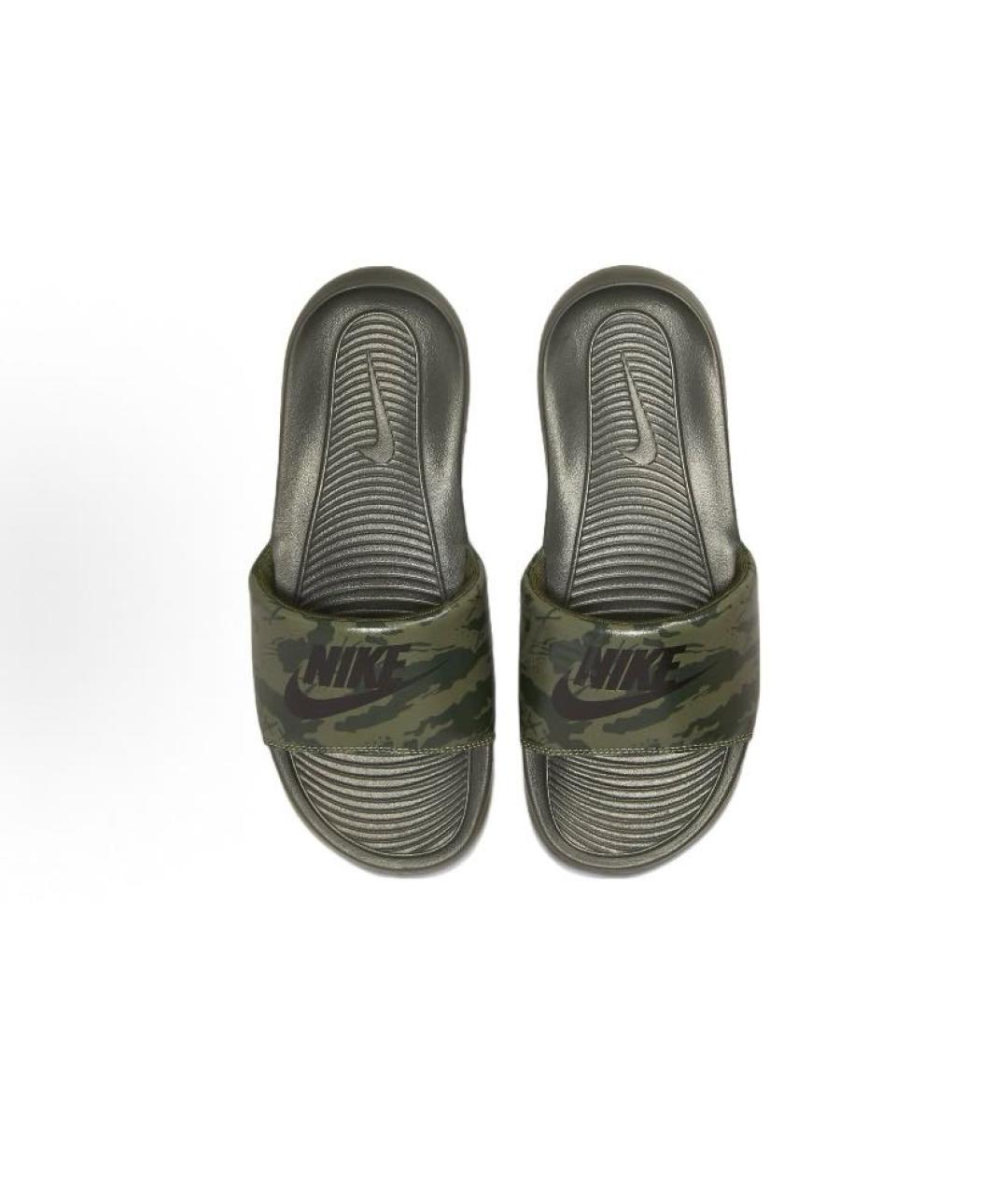 NIKE Хаки резиновые шлепанцы, фото 3