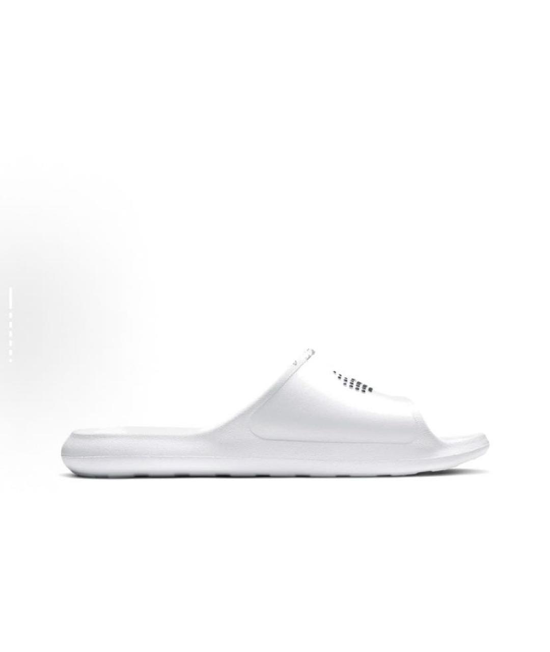 NIKE Белые резиновые шлепанцы, фото 4